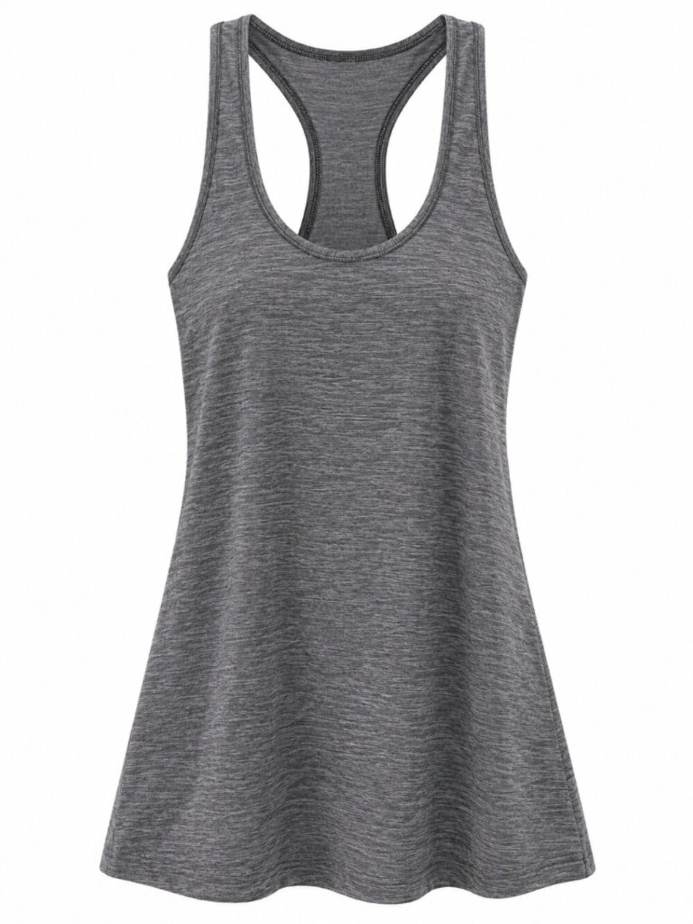 🍋 2/30 Lululemon Heathered Grey Flowy Racerback Yoga Tank Top Sz 2
